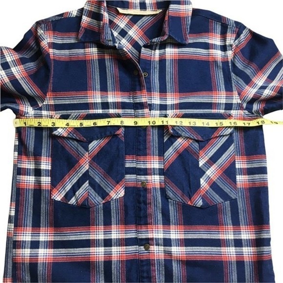 Zara Snap Front Flannel Shirt Plaid Pocketed High Low 100% Cotton Shacket XS - Picture 5 of 8